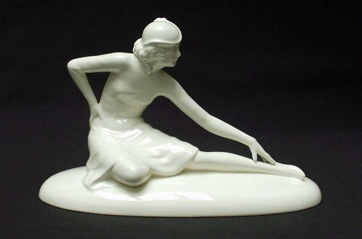 Art Deco Beeld - Lorenzl voor Goldscheider., Antiek en Kunst, Antiek | Keramiek en Aardewerk, Ophalen of Verzenden