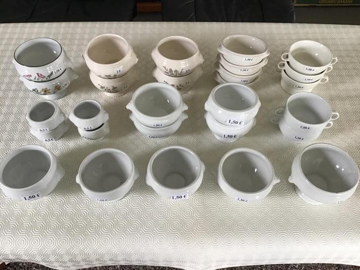 28 soepkommen aan diverse prijzen, Huis en Inrichting, Keuken | Servies, Zo goed als nieuw, Ophalen of Verzenden