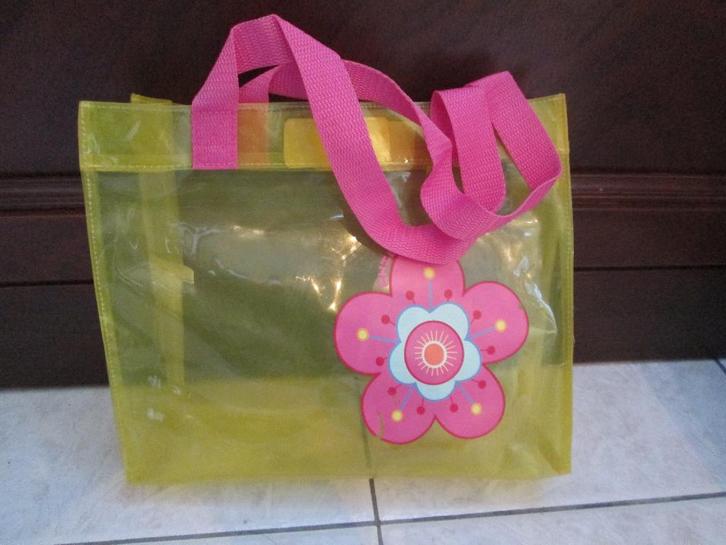 Sac de plage transparent jaune., Kinderen en Baby's, Kindermode-accessoires, Zo goed als nieuw, Ophalen of Verzenden