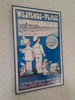Affiche Westende (ingekaderd), Antiek en Kunst, Ophalen