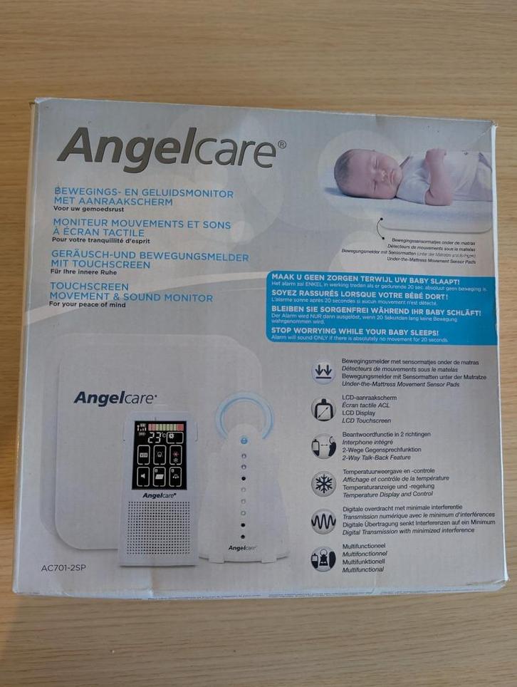Angelcare Babyfoon en Bewegingsmonitor met aanraakscherm, Kinderen en Baby's, Babyfoons, Gebruikt, 100 tot 250 meter, Digitaal