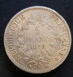 5 francs Hercule IIIe République 1873 A, Timbres & Monnaies, Pièces & Médailles, Argent, Enlèvement ou Envoi