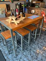 Mancave/tuinset bartafel met 4 krukken, Enlèvement, Neuf