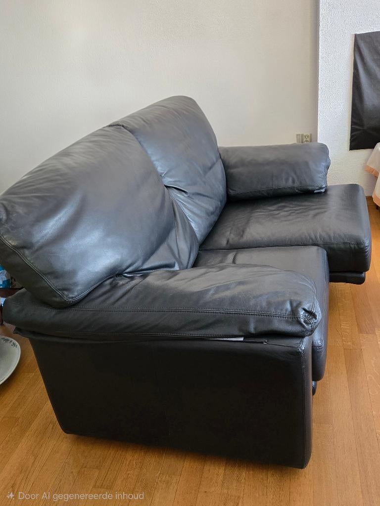 Leren zetel, Ophalen, 150 tot 200 cm, Tweepersoons, Zo goed als nieuw