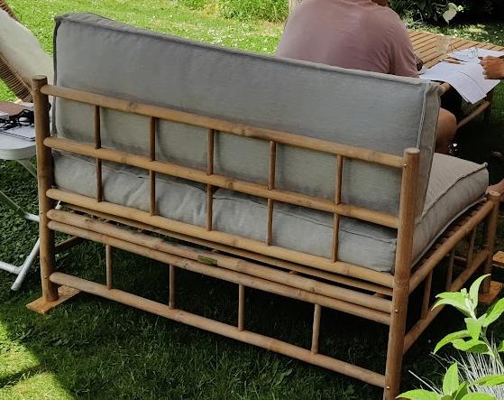 lounge set bamboe, Tuin en Terras, Ophalen, Overige materialen, Gebruikt, 6 zitplaatsen