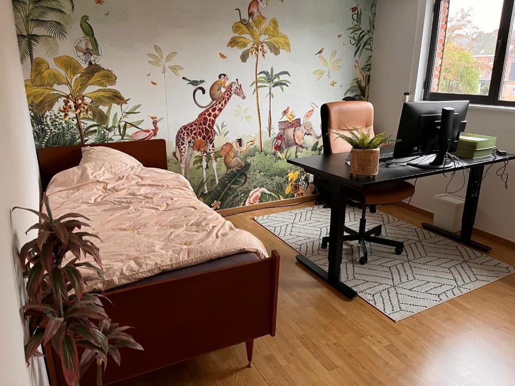 Vintage eenpersoonsbed, 90 cm, Vintage, Une personne, Brun