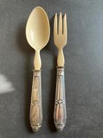 Zilveren lepel en vork 800 gestempeld, Ophalen of Verzenden