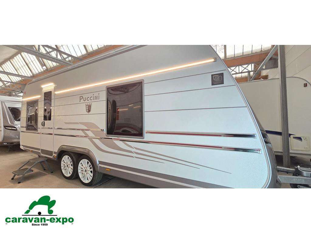 TABBERT PUCCINI 575 DF/F, Caravans en Kamperen, Caravans, Bedrijf, tot en met 4, 1500 - 2000 kg, Tabbert, 6 tot 7 meter