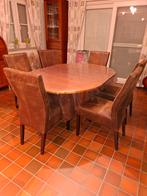 6 Stoelen, Maison & Meubles, Chaises, Roestiek, Comme neuf, Brun, Enlèvement