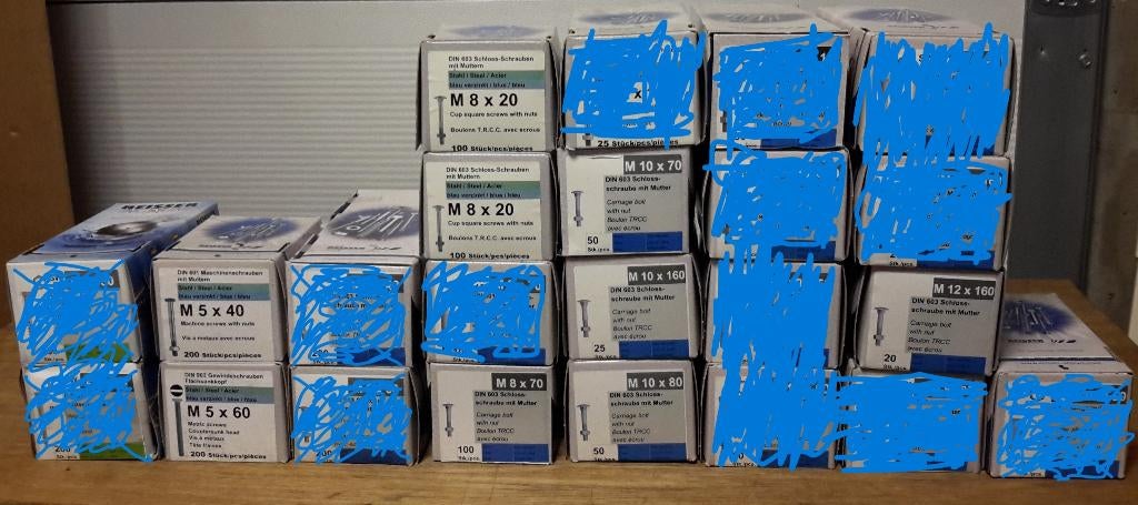 Lot / partij bouten en moeren REISSER ( NIEUW ), Enlèvement ou Envoi, Neuf, Vis