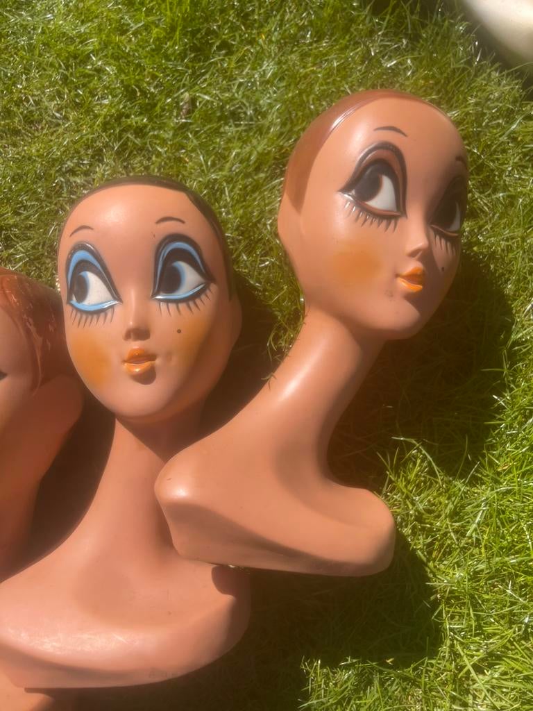 Twiggy mannequin hoofden, Verzamelen, Poppen, Ophalen, Gebruikt