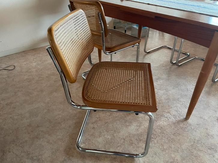 Vintage set Marcel Breuer Cesca stoelen, Antiek en Kunst, Kunst | Designobjecten, Ophalen