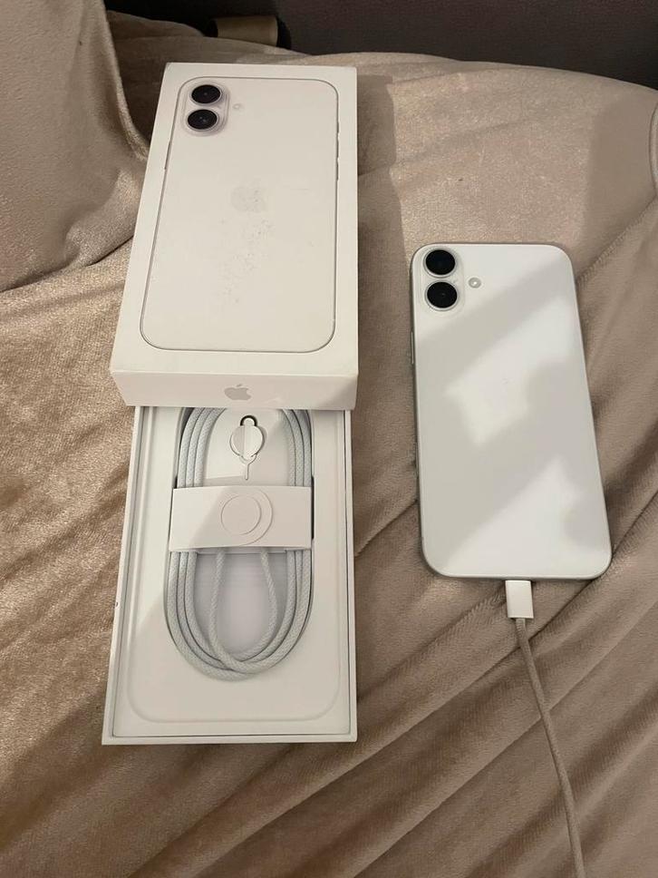 Iphone 16 plus, Telecommunicatie, Mobiele telefoons | Apple iPhone, Zo goed als nieuw, 128 GB, iPhone 16, Wit, Ophalen of Verzenden