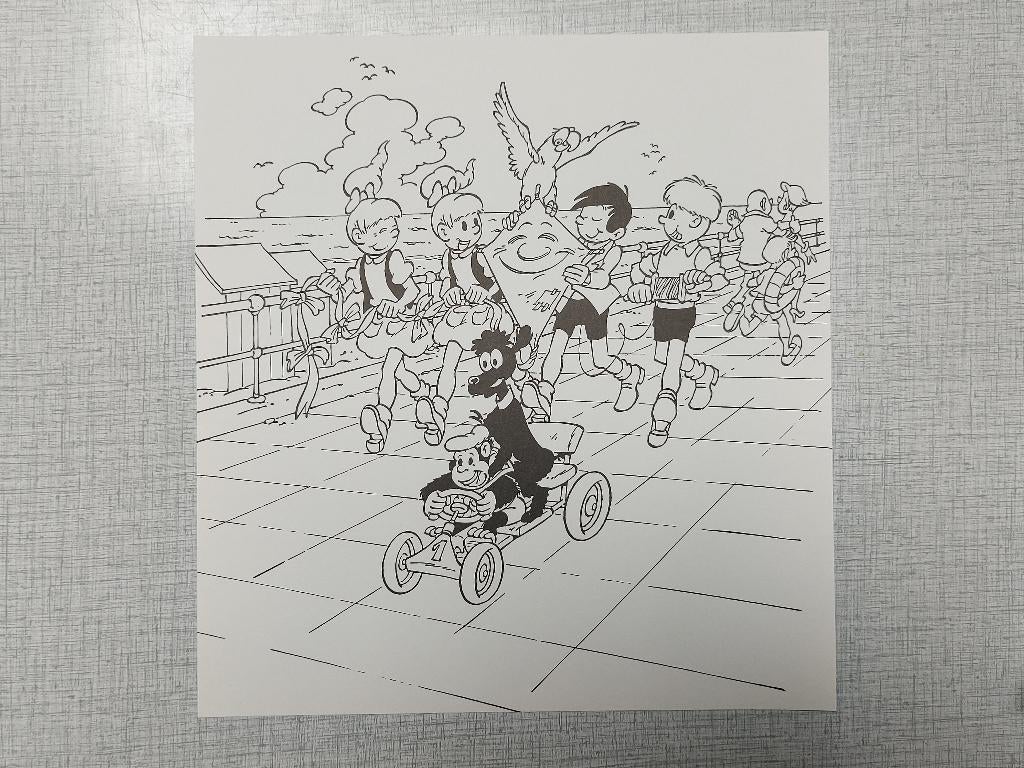 Jef Nys Jommeke - Ex-Libris/prent Middelkerke 1994, Collections, Personnages de BD, Enlèvement ou Envoi, Autres personnages, Comme neuf