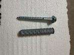 6 bouten met plug nieuw, Doe-het-zelf en Bouw, IJzerwaren en Bevestigingsmiddelen, Ophalen of Verzenden, Nieuw, Pluggen