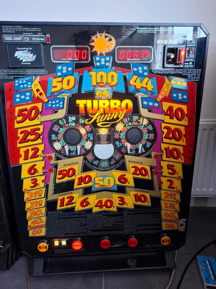 Merkur Turbo Sunny Gokkast op euro's - zo goed als nieuw, Verzamelen, Automaten | Gokkasten en Fruitautomaten, Euro, Ophalen