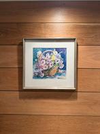 Aquarelle encadrée – Nature morte florale signé, Antiquités & Art, Enlèvement