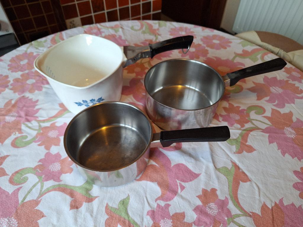 3 steelpannen, Ophalen, Inox, Keramische plaat, Overige typen