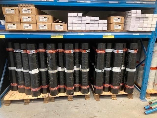 027. Dakleer Garantgum Royalgum brandrol bitumen leislag, Bricolage & Construction, Tuiles & Revêtements de toit, Neuf, Membrane goudronnée