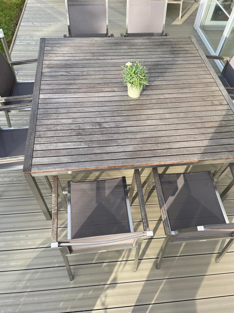 Table a manger de terrasse, Chaise, Enlèvement, Utilisé, Sets de jardin