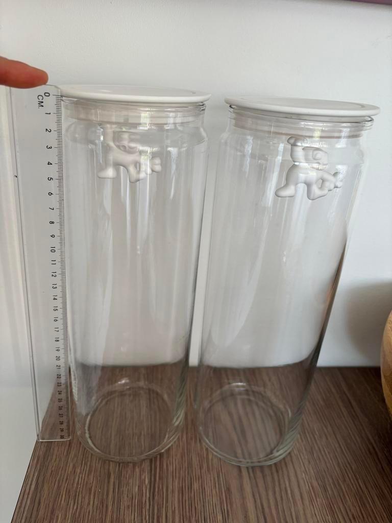 Glazen bewaar potten, Huis en Inrichting, Ophalen, Zo goed als nieuw