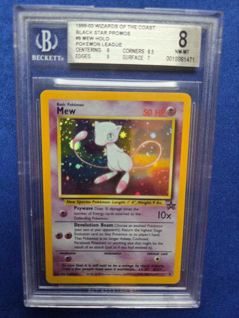 1999 WotC Mew Black Star Promo #9 | BGS 8, Ophalen of Verzenden, Nieuw, Losse kaart, Foil