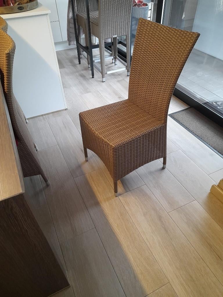 6 outdoor ForSeasons wicker tuinstoelen - All weather, Enlèvement, Comme neuf, Osier