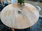 Ronde houten tafel, Huis en Inrichting, Ophalen, Gebruikt, 100 tot 150 cm, Rond