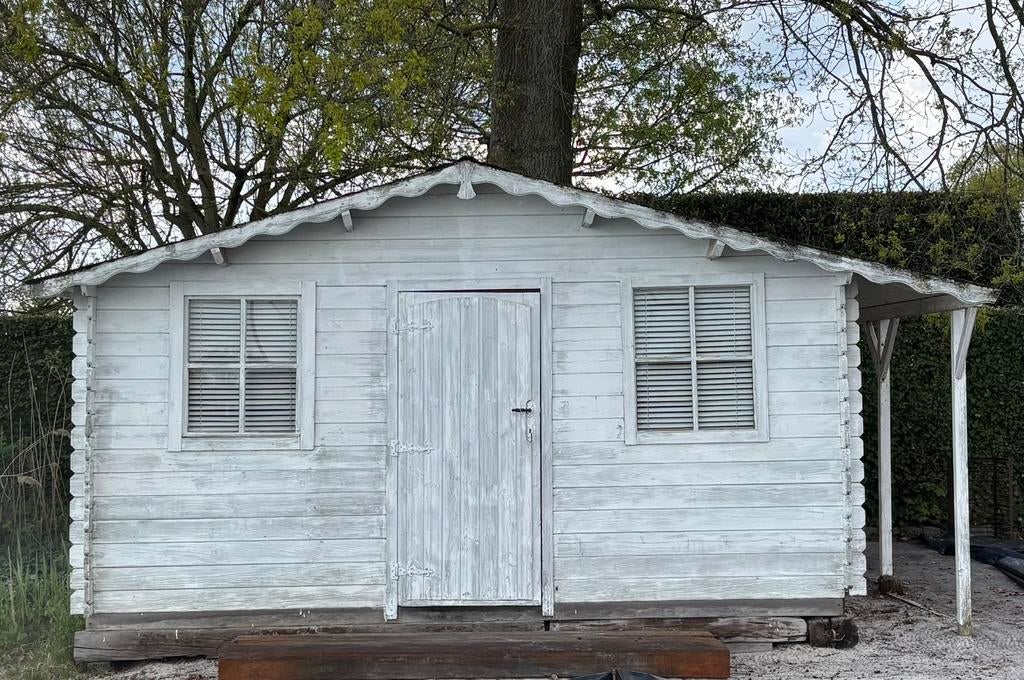 Belle maison de jardin 4,5 x 3,6 m en bon état, Enlèvement, Utilisé, Bois, Abri de jardin