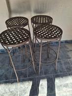 Tabourets (4) intérieurs ou extérieurs en fer forgé, Enlèvement, Comme neuf, Fer