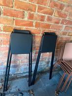 Zwarte barkrukken, Huis en Inrichting, Barkrukken, Ophalen, Gebruikt, Met voetsteun, 90 cm of meer