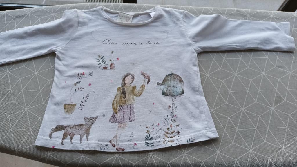 T-shirt à manches longues - Taille 92, Enlèvement ou Envoi, Chemise ou À manches longues, Utilisé, Zara Girls