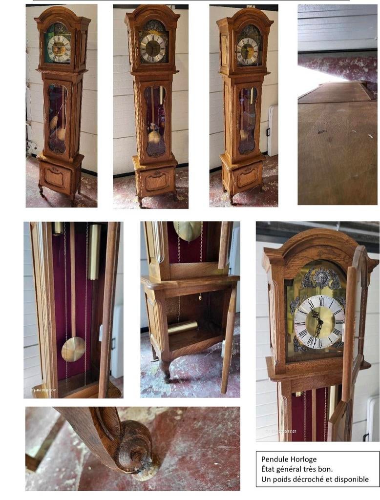 Horloge comtoise ancienne en bois – charme authentique