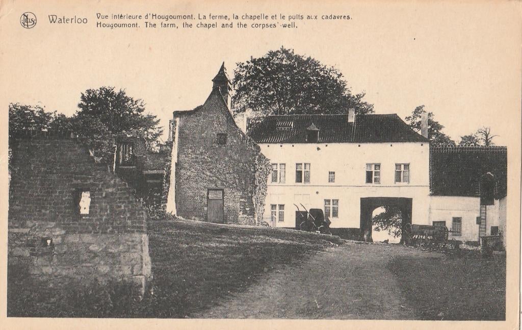 WATERLOO -  Binnenzicht Hoeve Hougoumont + Kapel, Collections, Cartes postales | Belgique, Envoi, Non affranchie, Brabant Wallon