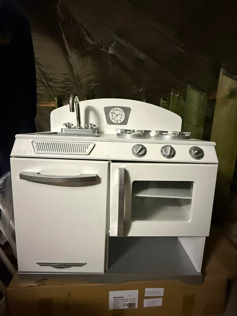 Wit vintage speelkeukentje Kidkraft, Kinderen en Baby's, Speelgoed | Speelkeukens, Ophalen, Hout, Speelkeuken