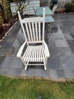 Witte houten schommelstoel, Enlèvement, Utilisé, Une, Bois