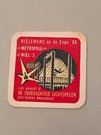 EXPO 58 oud viltje brouwerij WIELEMANS Brussel, Ophalen of Verzenden, Gebruikt, Viltje(s)