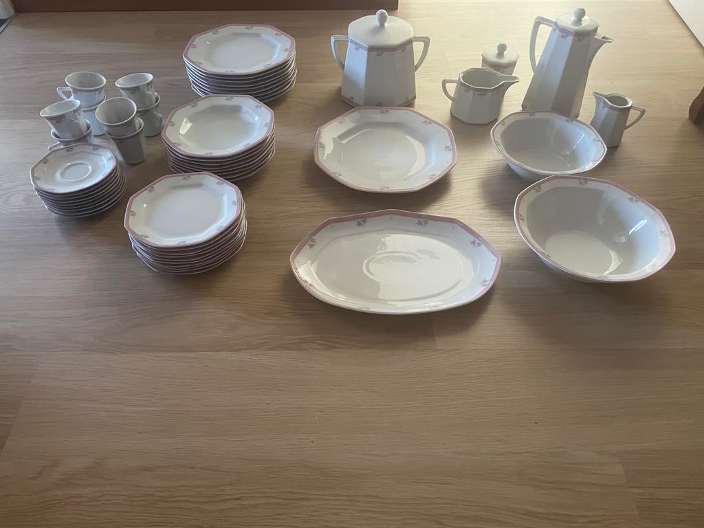 Vintage servies Schirnding Bavaria – compleet – 8 pers, Ophalen