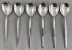 Sola Pleet Prelude 6x Verzilverde Dessertlepel Set, Huis en Inrichting, Keuken | Bestek, Verzenden, Zo goed als nieuw, Zilver