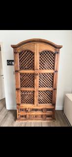 Massief Houten Barkast / Drankenkast - 195 cm hoog, Ophalen, Gebruikt, 15 tot 25 flessen, 75 cm of meer