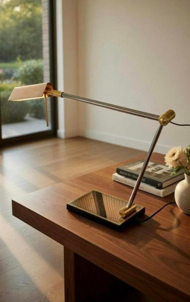 Vintage architect lamp Deknudt werkt perfect, Maison & Meubles, Enlèvement, Comme neuf