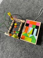 Houten speelgoed set – kralenspiraal + blokkenkar, Enfants & Bébés, Jouets | Jouets de bébé, Enlèvement, Utilisé, Autres types