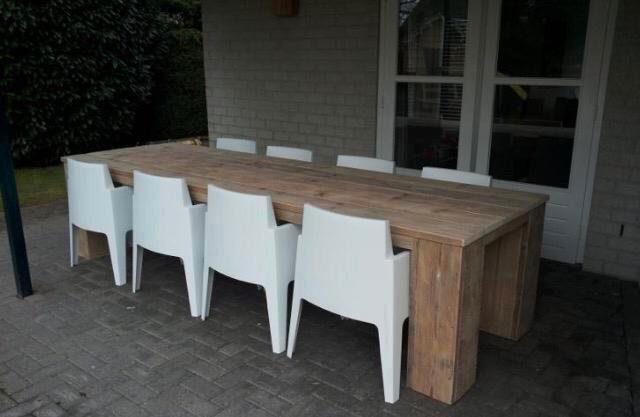 Steigerhout tuintafels gratis thuisbezorgd, Tuin en Terras, Tuintafels, Ophalen of Verzenden