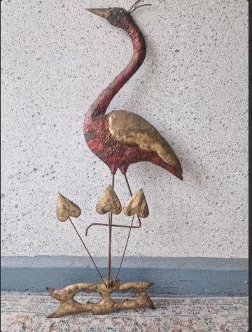 vintage metaal wanddeko Pauw mid-century, Collections, Enlèvement, Maison et Meubles