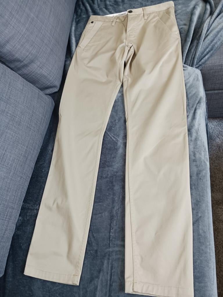 Beige broek merk G-Star Raw net als nieuw te koop.M 31-36, Kleding | Heren, Broeken en Pantalons, Ophalen, Zo goed als nieuw, Beige