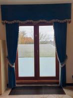 Fluwelen gordijnen klassiek, Maison & Meubles, Ameublement | Rideaux & Stores à lamelles, Enlèvement ou Envoi, Bleu, Klassiek