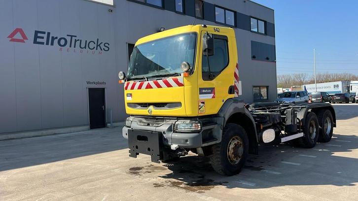 Renault KERAX 370 DCI (6X6 / 59.000 KM ! / LAMES / GRAND PON, Auto's, Vrachtwagens, Bedrijf, Te koop, ABS, Airconditioning, Elektrische ramen