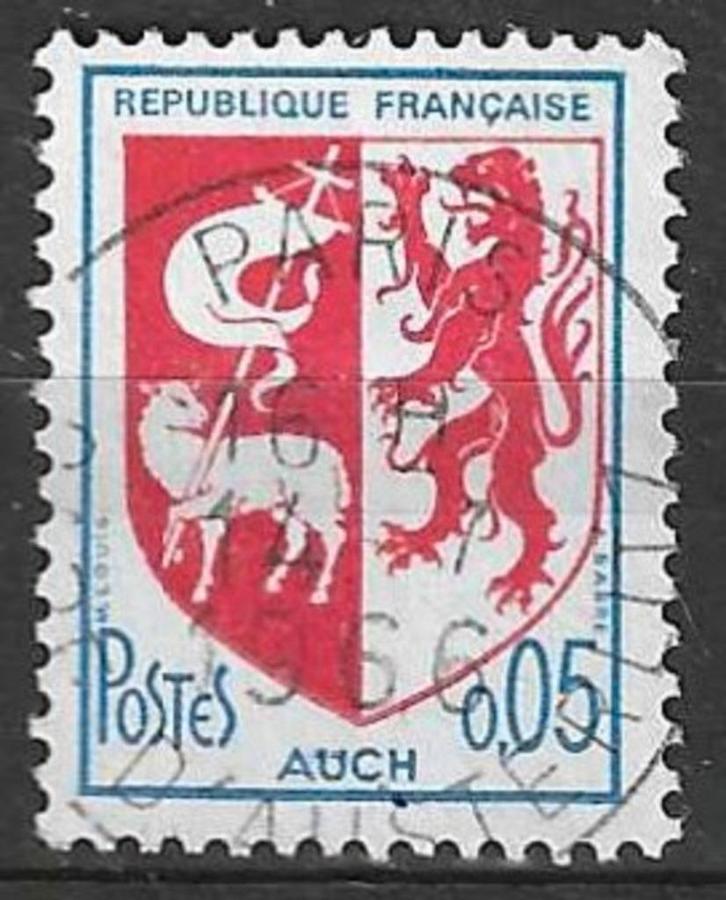 Frankrijk 1966 - Yvert 1468 - Wapenschild Auch (ST), Postzegels en Munten, Postzegels | Europa | Frankrijk, Gestempeld, Verzenden