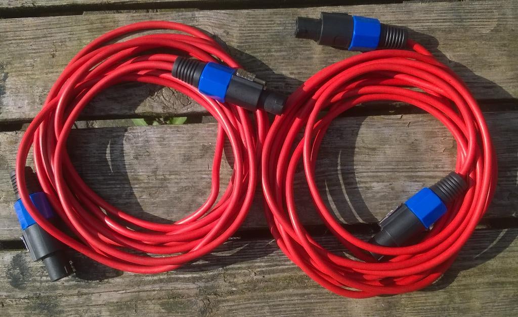 Luidsprekersnoeren 2x7,5m budget versie, Ophalen of Verzenden, Zo goed als nieuw, Speaker of Versterker