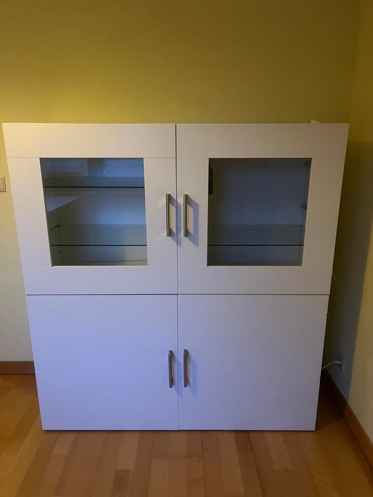 Bureau + bureaustoel + witte opbergkast, Huis en Inrichting, Kasten | Wandmeubels, Ophalen, Zo goed als nieuw